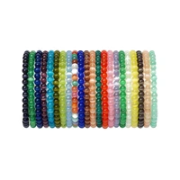 natural 46mm opal beads bracelets men smooth cat eye quartz chakra bracelet bangle for women new agates reiki jewelry pulsera