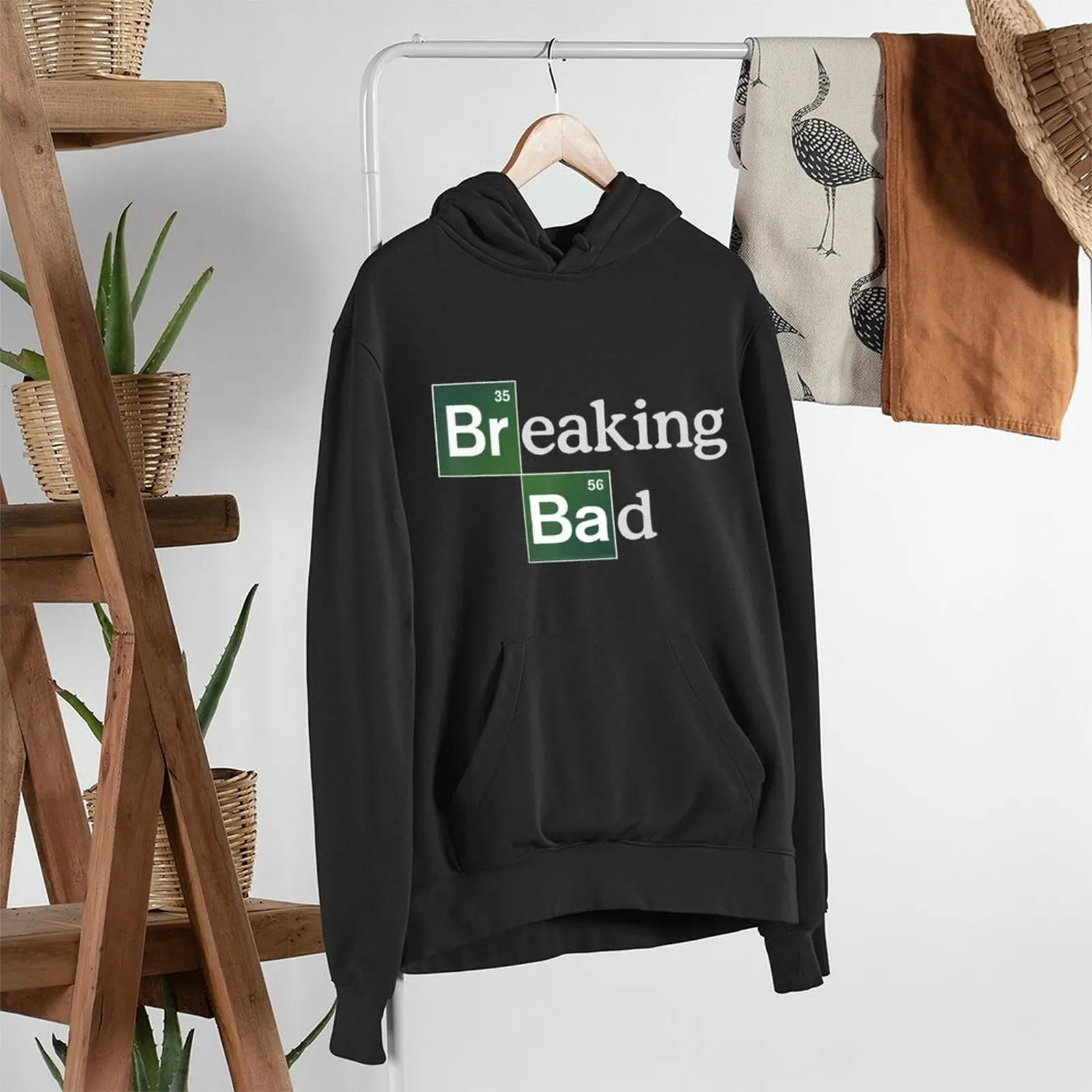 Уличная толстовка B-Breaking Bad осенняя с квадратным логотипом кавайная капюшоном