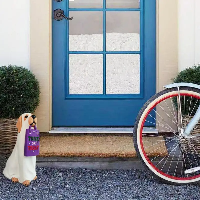 Статуи собаки и кошки на Хэллоуин праздничная тема призрак собака держатель для