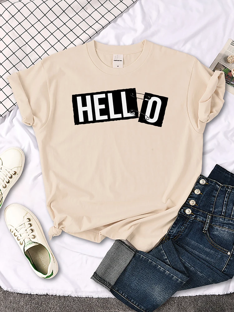 

Футболка с надписью «Hell», «соединенный» O», с принтом «It's Hello», мягкая хипстерская футболка, Повседневная футболка с коротким рукавом, индивидуальная свободная футболка