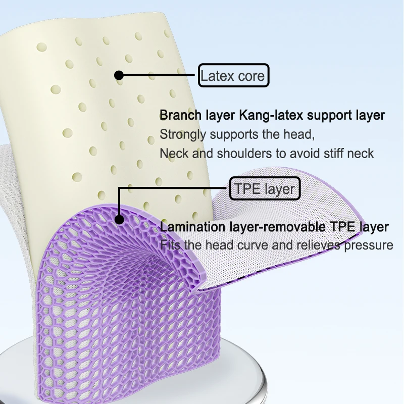 8H подушка из натурального латекса термопластичная охлаждающая высокоэластичная
