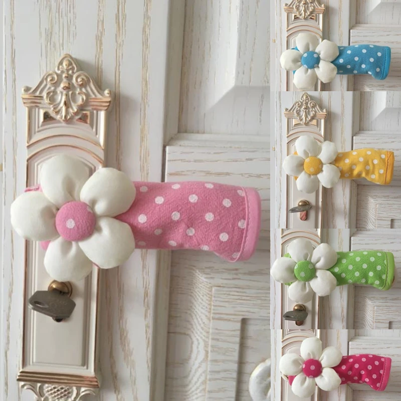 

Защитный чехол для ручки двери в горошек, из 100% хлопка