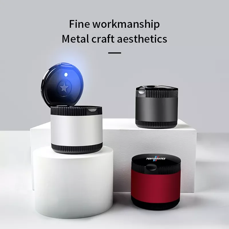 

Creative Detachable Stainless Steel Auto Vehicle Ashtray with Lid Car Extinguished Cigarette Smokeles Holder Home Decoration