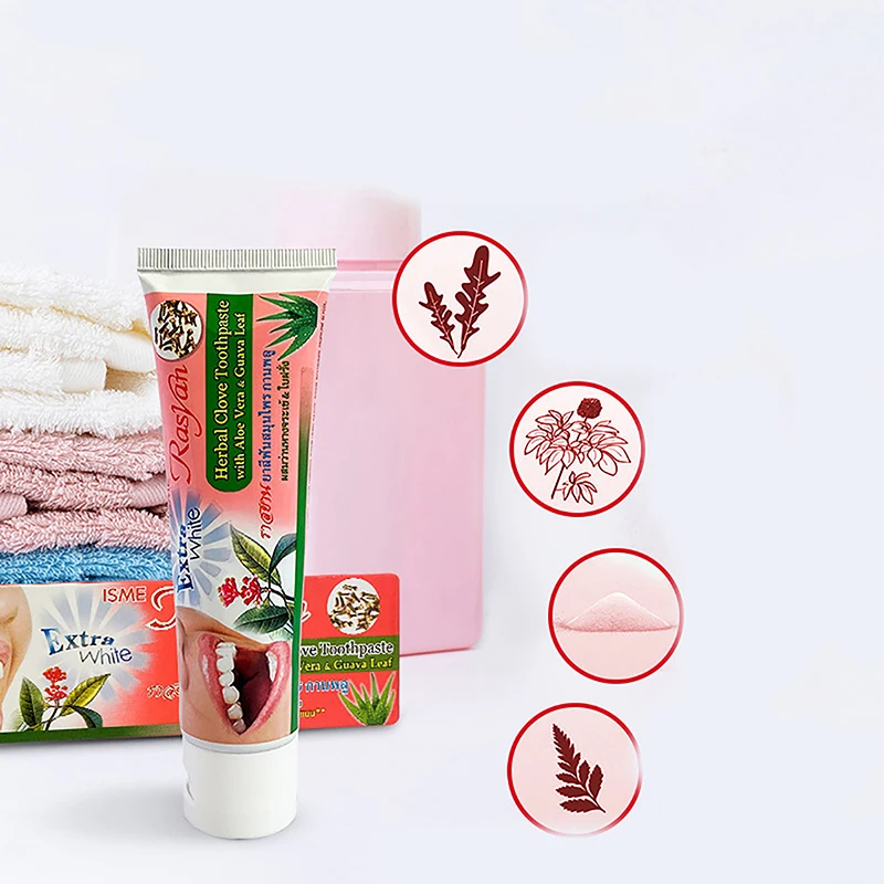 

30GThailand зубная паста отбеливание зубов Антибактериальный уход за полостью рта Зубная паста мятный вкус зубная паста Dentifrice удаление пятен