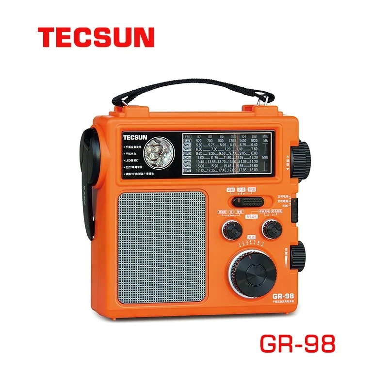

AWIND AWIND TECSUN GR-98 DSP frequency modulation medium wave short wave pointer type hand-cranked emergency radio