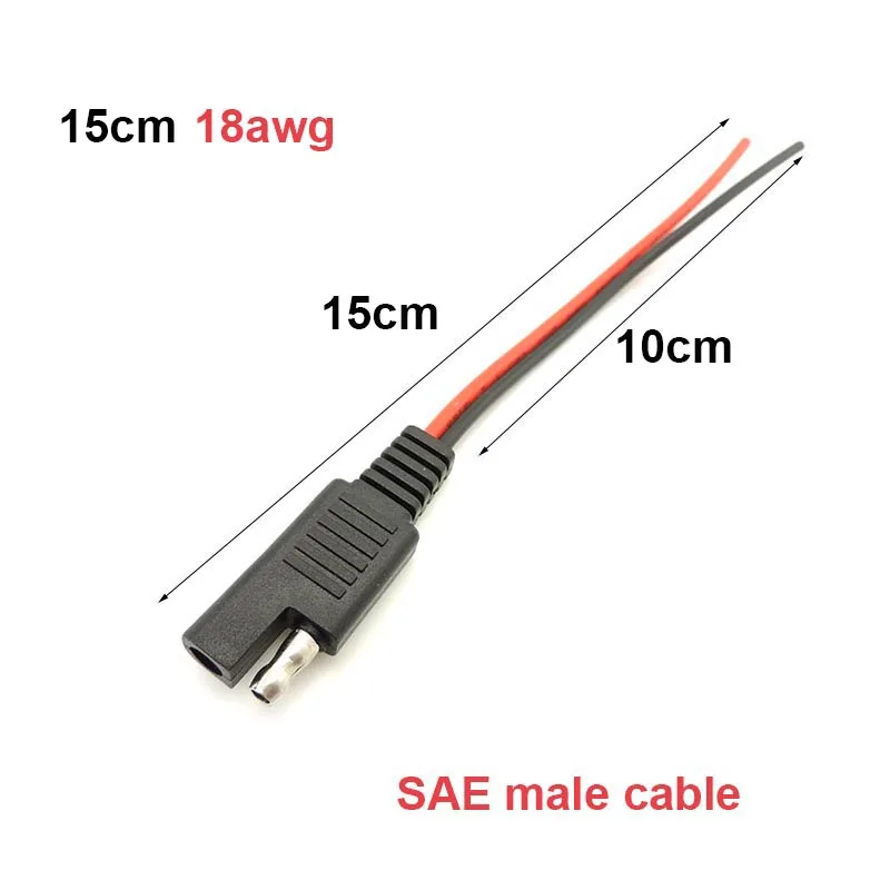 

Автомобильный удлинительный кабель SAE 12В 18AWG 15см