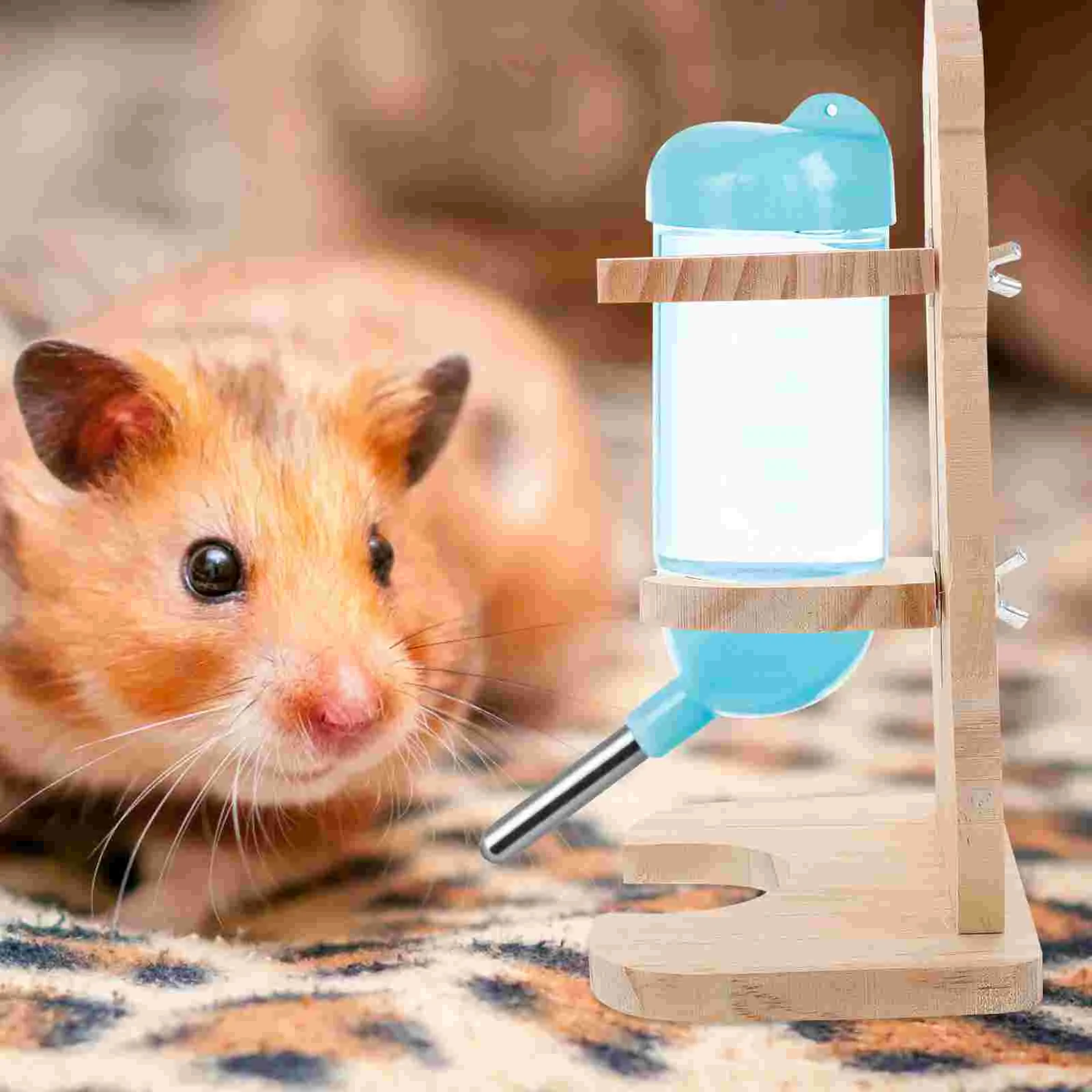 Подставка для бутылки и хомяка Маленькая деревянная подставка фонтанов домашних