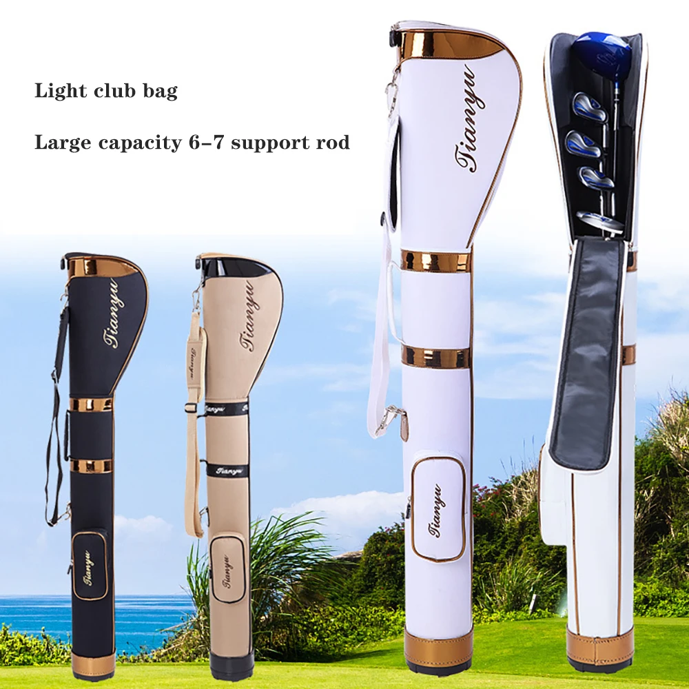 Golf Bag Men Women Gun Bag Can Hold 6-7 Rods Portable Club Bag Driving Range Universal Waterproof Lightweight Golf Sports TTYGJ