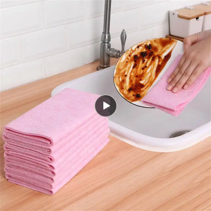 

Plant Fiber Absorbent Oil-free Cleaning Dish Cloths Cleaning Dish Cloth High Quality Multipurpose Dish Towel Kitchen Dish Cloth