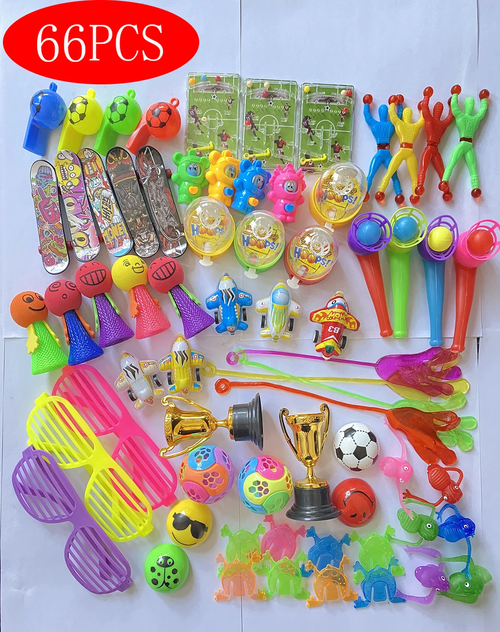 66 Pcs/Lot Party Favors for Kids for Boys and Girls Birthday Giveaway Toys Carnival Prizes Pinata Stuffers Goodie Bags Filler