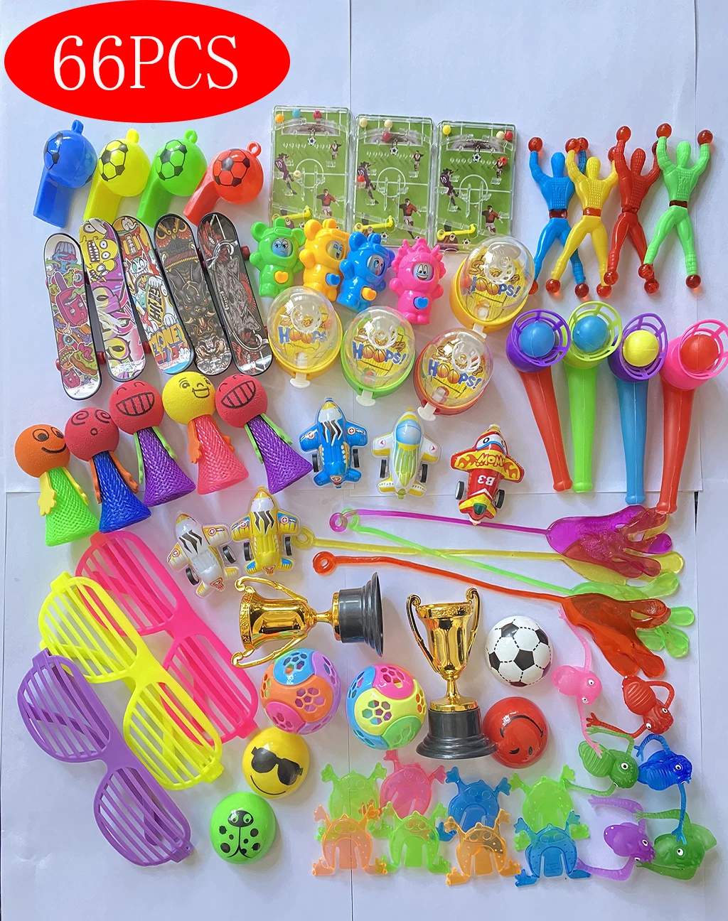 

66 Pcs/Lot Party Favors for Kids for Boys and Girls Birthday Giveaway Toys Carnival Prizes Pinata Stuffers Goodie Bags Filler