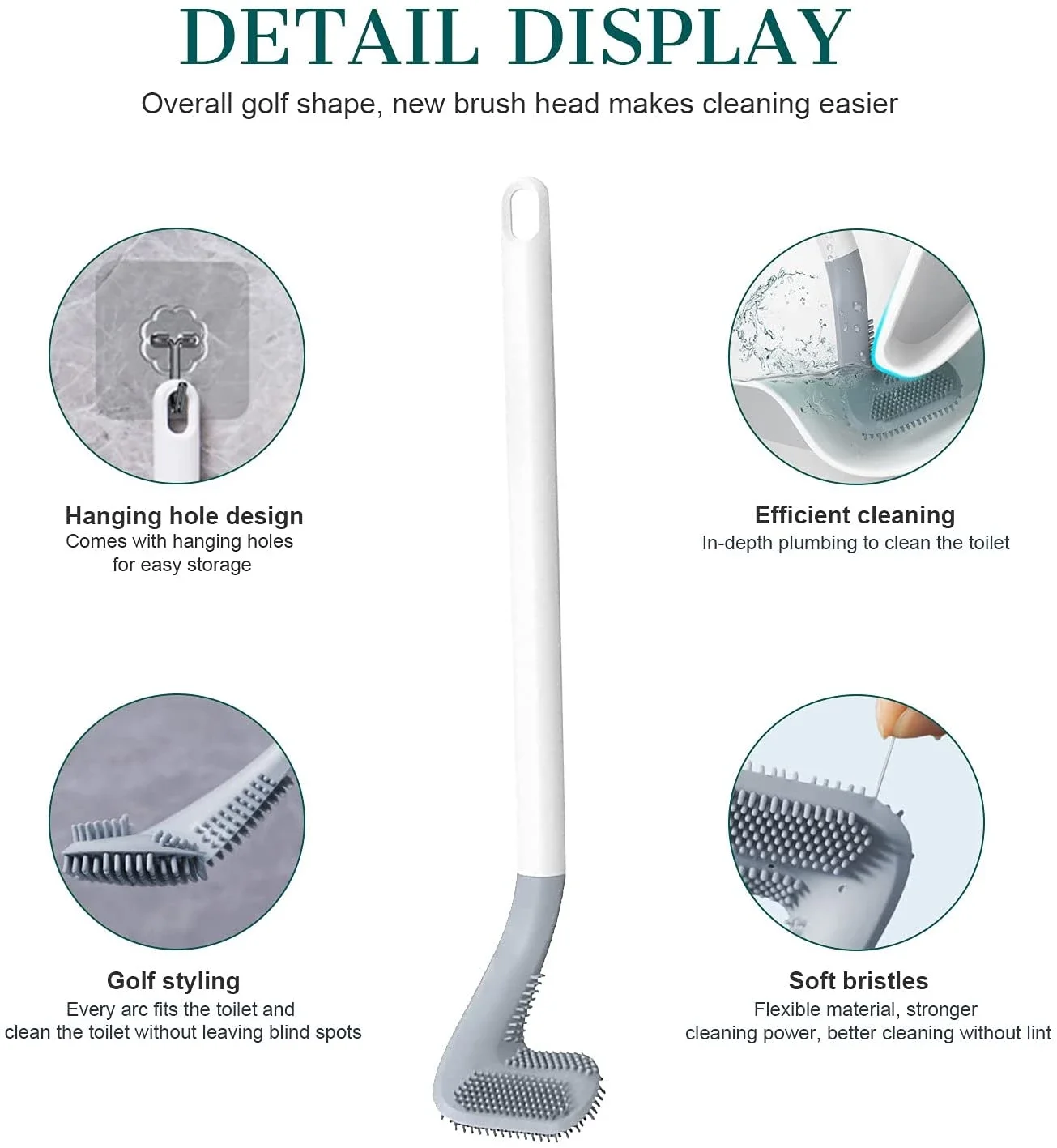 Силиконовая искусственная головка для гольфа настенный держатель чистки ванной