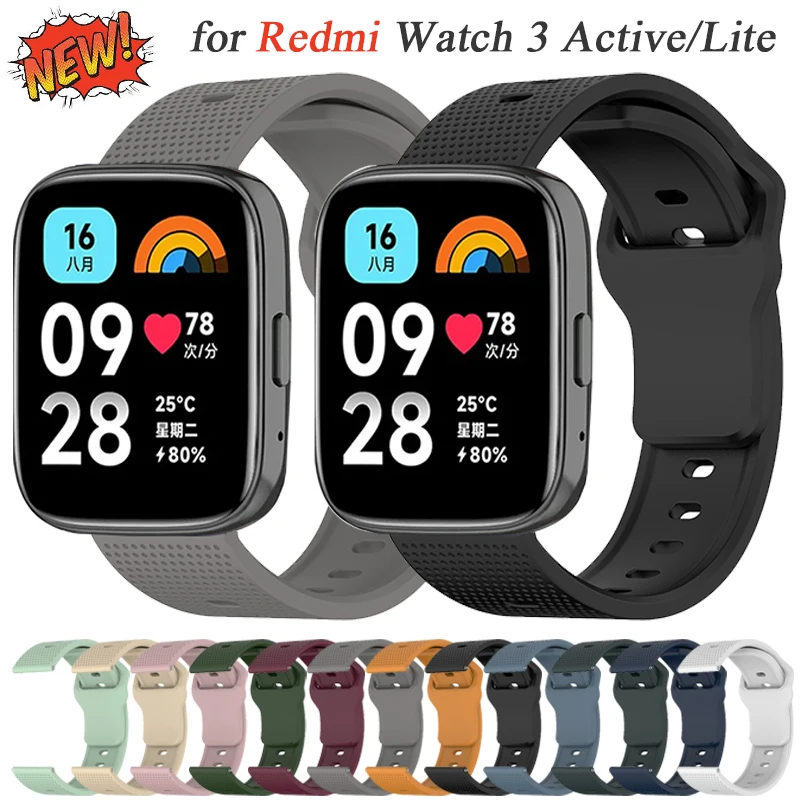 Ремешок спортивный для Redmi Watch 3 Active/Lite браслет Samsung Galxy watch 6 5 4 40 44 мм 5pro/ 6classic 20 22