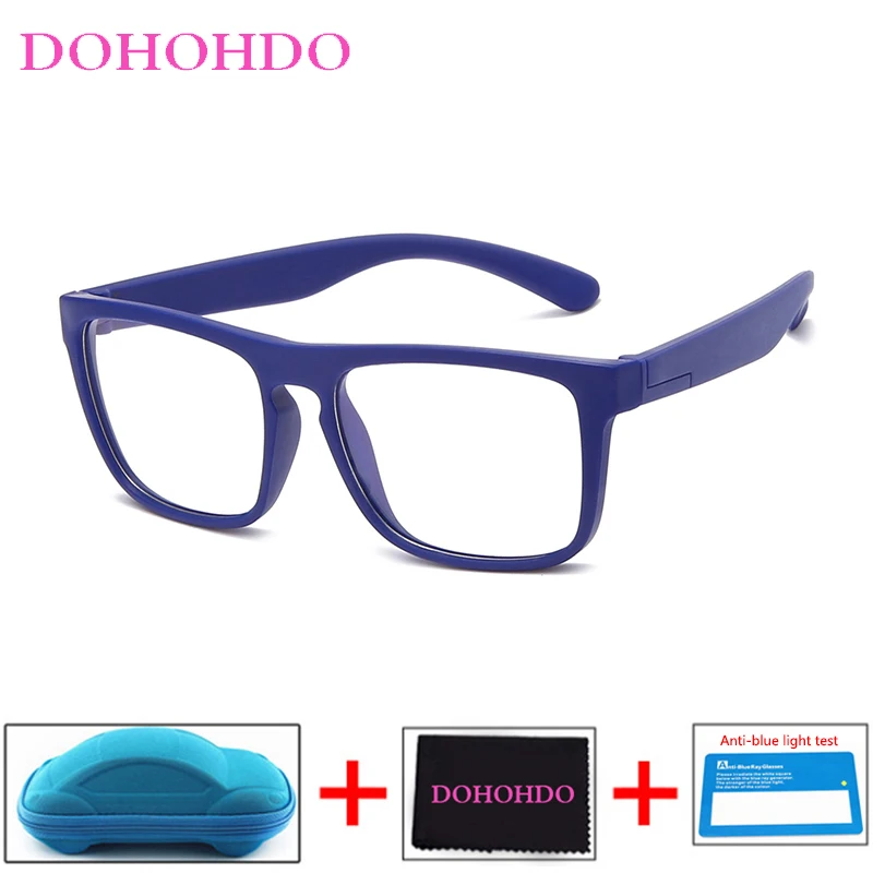 DOHOHDO детские очки с синим светом силиконовые гибкие для мальчиков и девочек