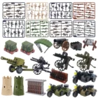 Детали военного оружия WW2, фигурки солдат, аксессуары, пушки, упаковка пушек, армейское оборудование Playmobil, кирпичи для PUBG, Детские Подарочные игрушки для детей