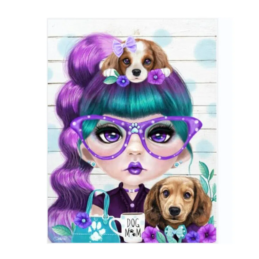 Набор для алмазной вышивки Девочка с большими глазами