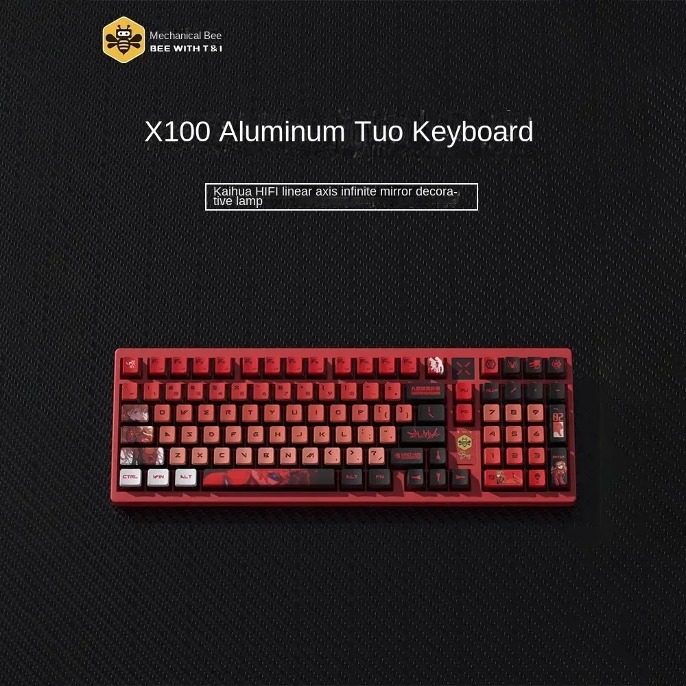 BEE с T &amp I X100 Алюминиевая CNC трехрежимная механическая клавиатура ЕВА АСУКА Gengar