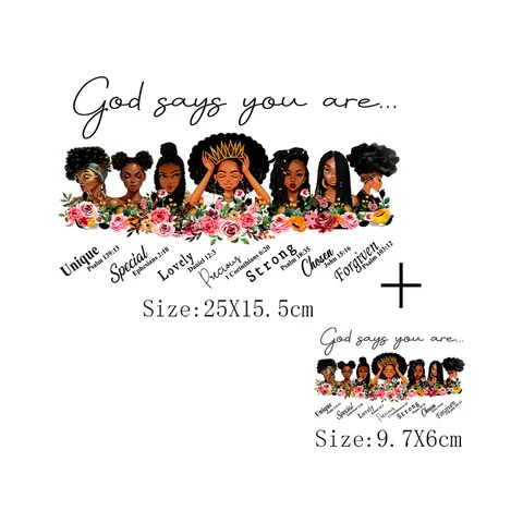 Нашивка для черных женщин, «сделай сам», футболка, теплопереводная наклейка для одежды, модная афро-девушка, термонаклейка для одежды