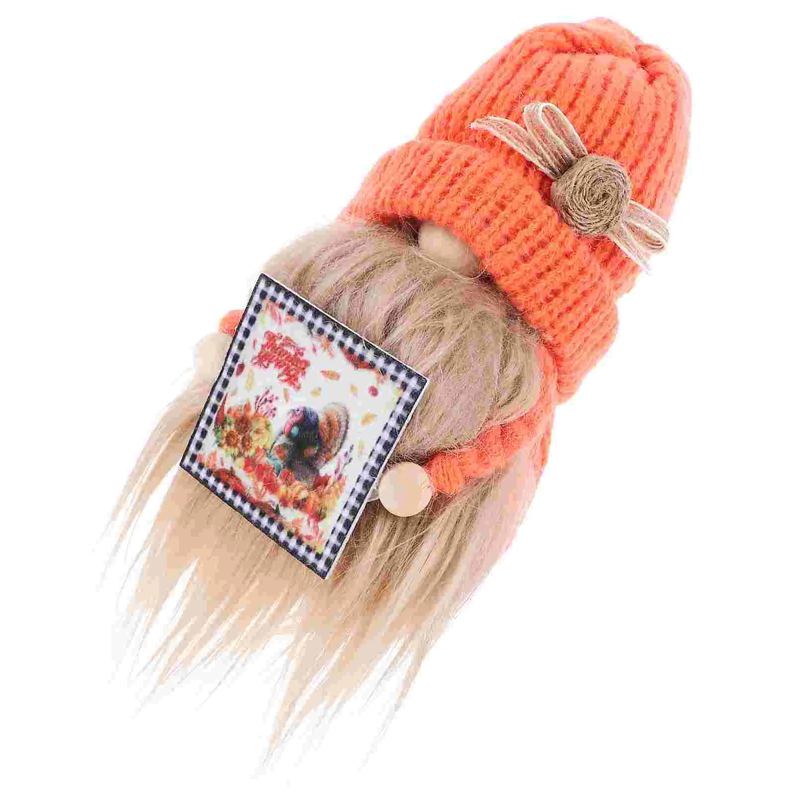 

Festival Layout Prop Harvest Gnome Ornament Fall Decor Desktop Adornment Thanksgiving Table Centerpiece Gnomes Knitted Hat