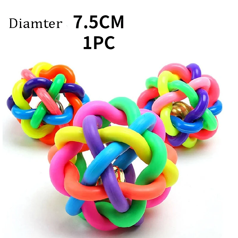 

1PC Colorful Bell Woven Ball Sounding Toy Ball Colorful Bell Ball Baby Toys Portable Baby Bed Toddler Baby Toys for Stroller