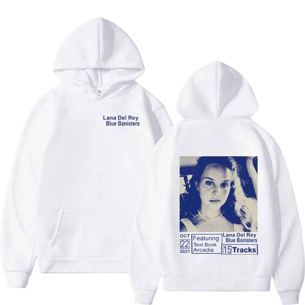 

Autumn Winter Men Hoodies Lana Del Rey Blue Banisters Music Album Print Pullover Hoody Streetwear Women Sweatshirt y2k Clothing