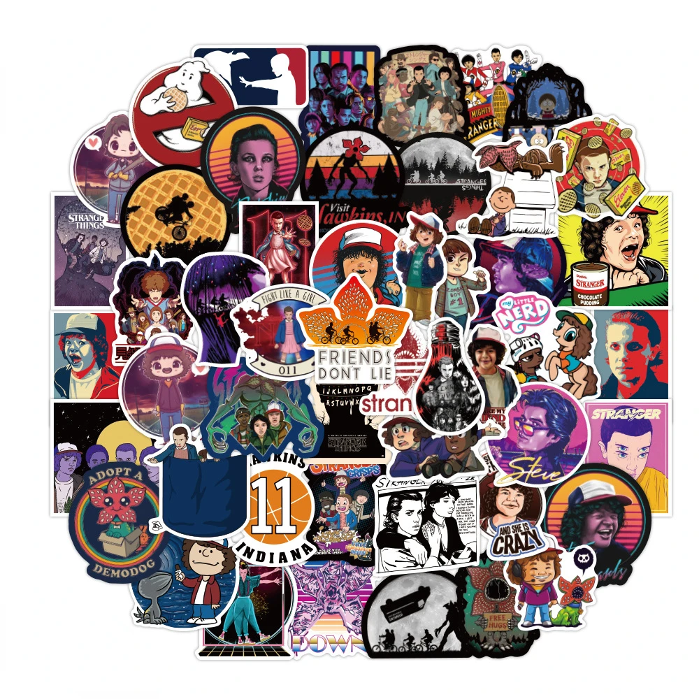 

10/30/50Pcs TV Show Stranger Things Stickers Classic Toys DIY Laptop Skateboard Phone Wall Guitar Car Waterproof Sticker Decal