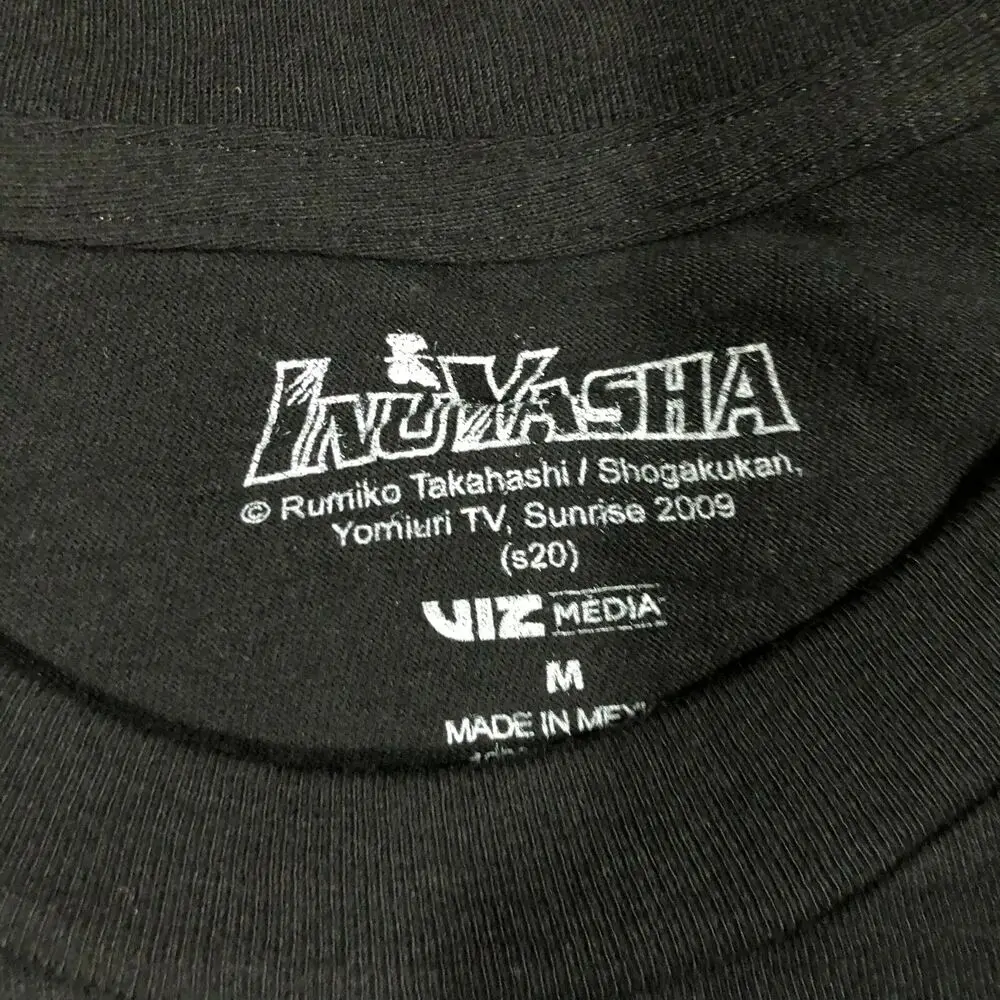 Новая мужская рубашка Inuyasha Sz M черная половина демона 90s Аниме Манга японский каго