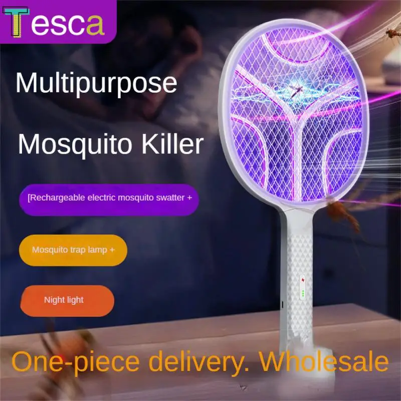 

Usb Charging Mosquito Killing Swatter Automatic Powerful Mosquito Killer Lithium Battery Three-in-one Fly Swatter Rechargeable