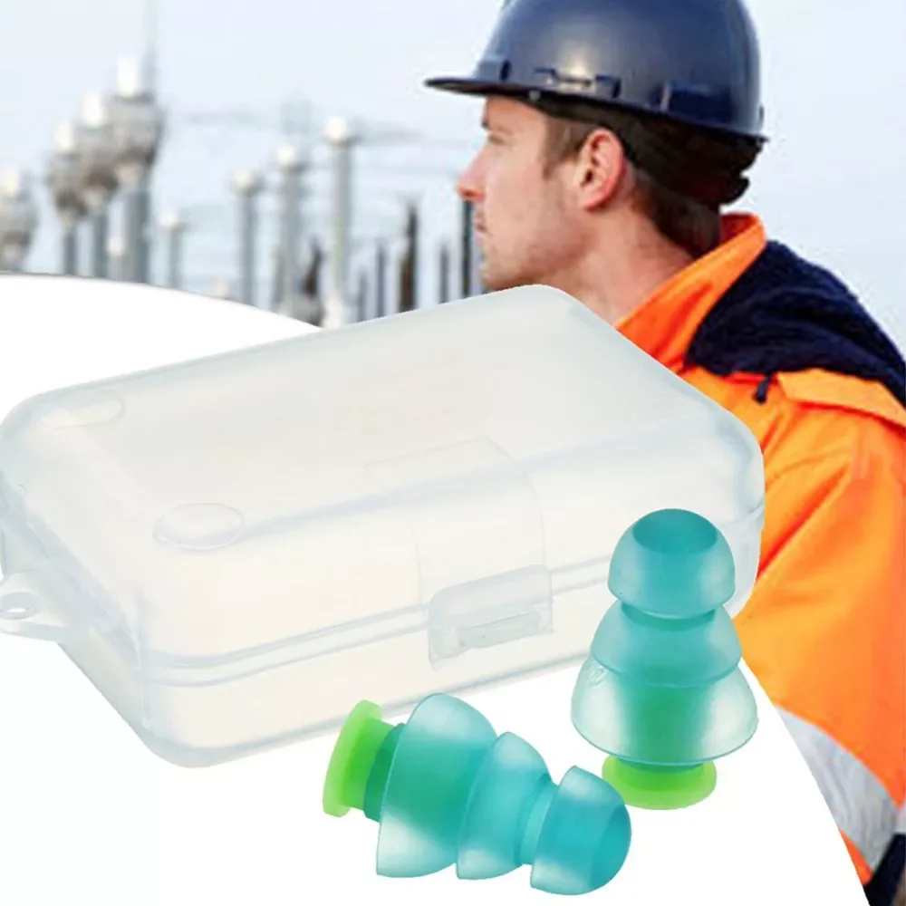 

Pair Noise Cancelling Hearing Protection Earplugs For Concerts Musician Motorcycles Reusable Silicone Ear plugs
