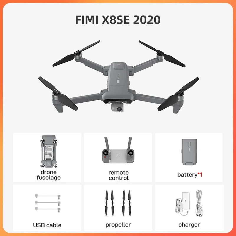 Najtaniej FIMI X8SE 2020 Dron Z Kamerą Zdalnie Sterowany Quadcopter 8KM Profesjonalnego FPV 3-osiowy Gimbal Kamera 4K Dron GPS Quadcopter RTF