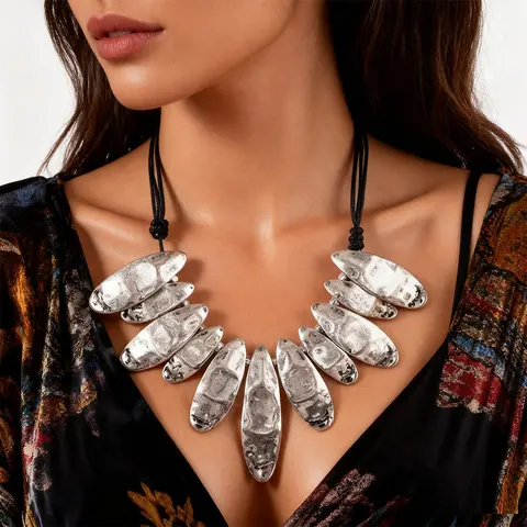 WEALTHYBOO Золотое ожерелье-воротник