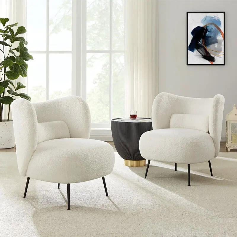 

Одноместный диван INS из овечьей шерсти, современный стул для гостиной, эргономичный дизайн, кресло для отдыха, кресло для салона красоты, рос...