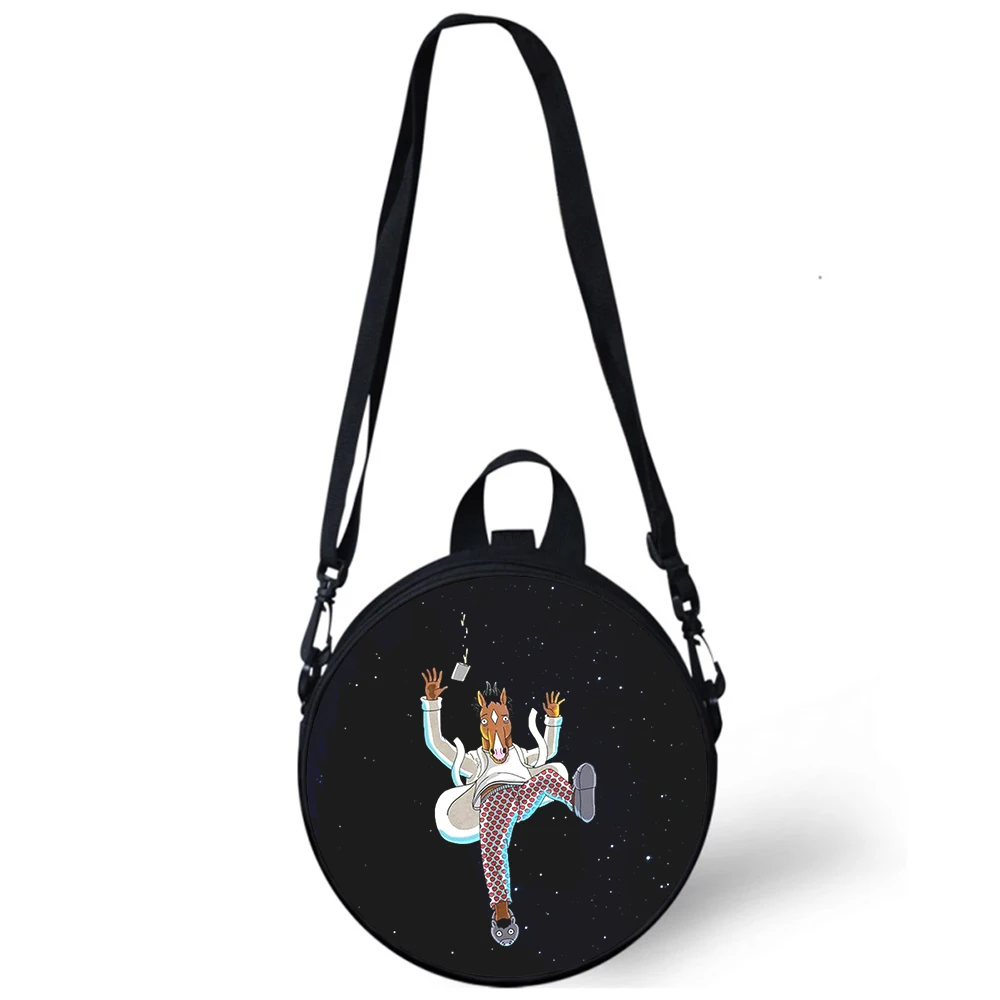 Bo Jack Horseman Child kindergarten Bag 3D Print Crossbody Shoulder Bags For School Women Mini Round Bagpacks Rugtas Bag