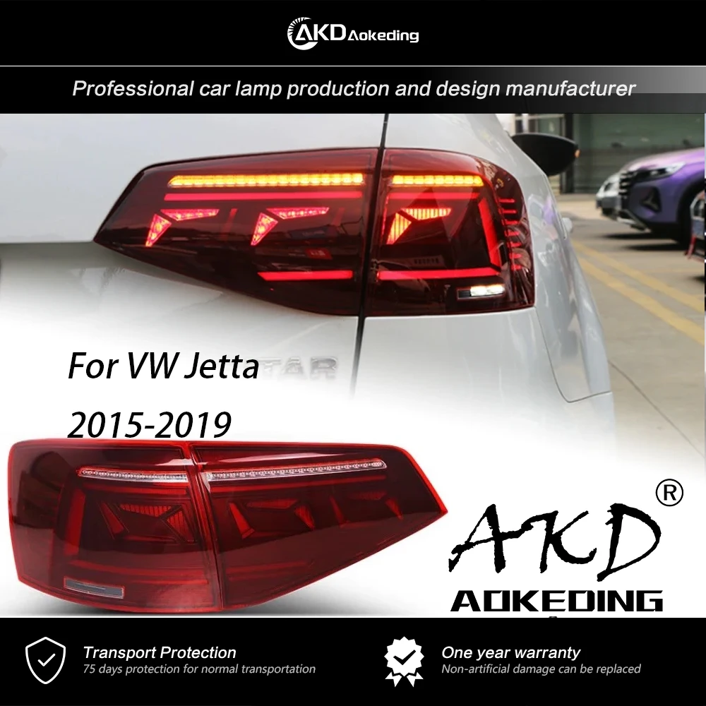 Задняя фара AKD для Jetta Tail светильник 2015-2019 Mk6 задняя B8 дизайн DRL динамический сигнал
