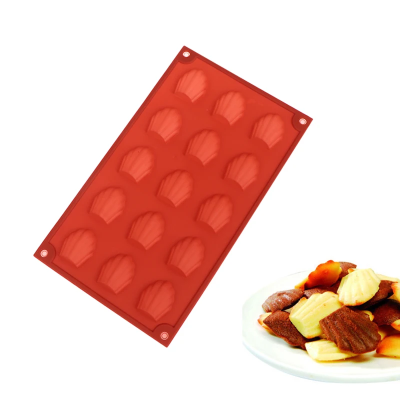 

1Pc 15Cavity Shell-Shaped Silicone Mold Mousse Baking Cake Mold Pan DIY Bakeware Pastry Decorating Tool Kitchen Accessories