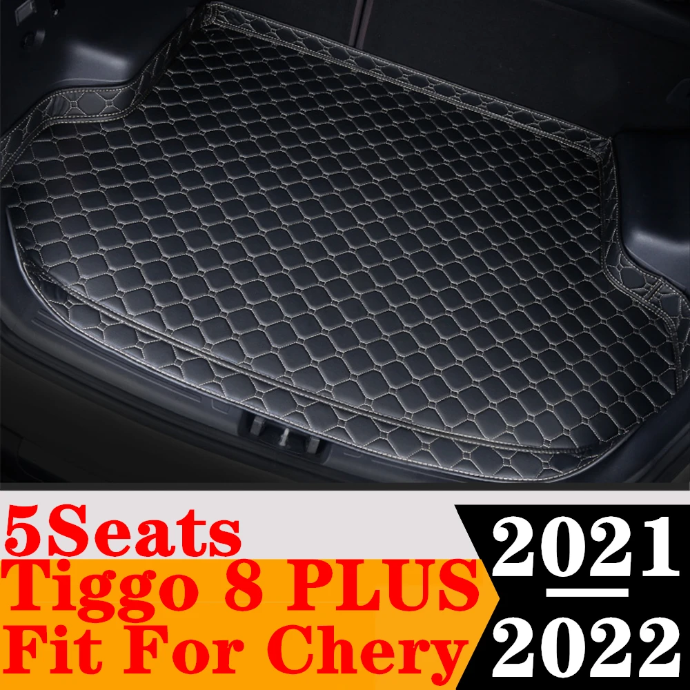 

Sinjayer Car Trunk Mat Waterproof AUTO Tail Boot Carpets High Side Cargo Pad Cover Liner Fit For Chery Tiggo 8 PLUS 5Seats 21 22