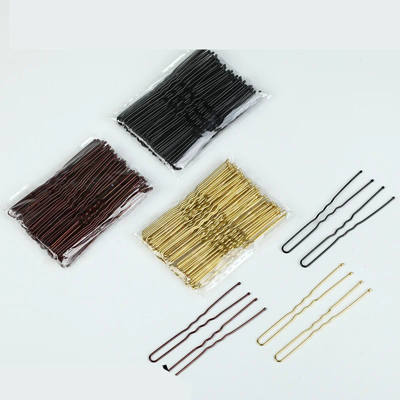 

20Pcs /Bag7cm U Shaped Alloy Hairpins Waved Hair Clips Simple Metal Bobby Pins Barrettes Bridal Hairstyle Tools Accessories