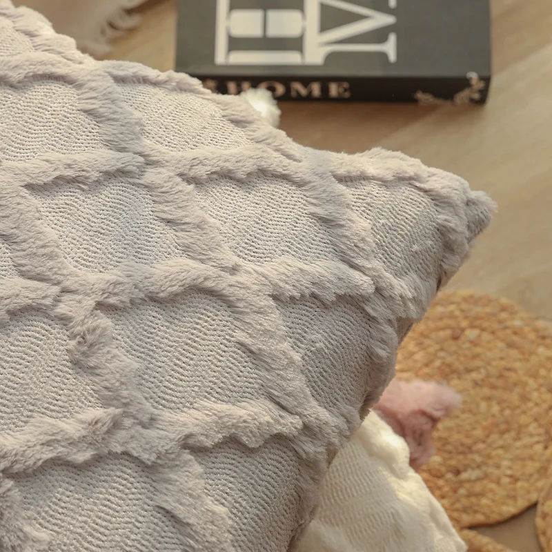 Плюшевая наволочка 45x45 см Скандинавская для дивана гостиной домашний декор