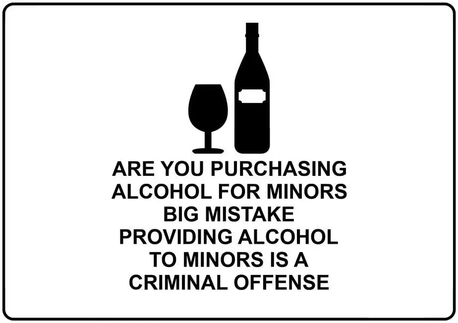 Жестяной знак 8x12 дюймов вы покупаете алкоголь для несовершеннолетних уличных