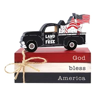independence day 4th of july tiered tray decor patriotic wooden american flag memorial day decorations 4th of july veterans day