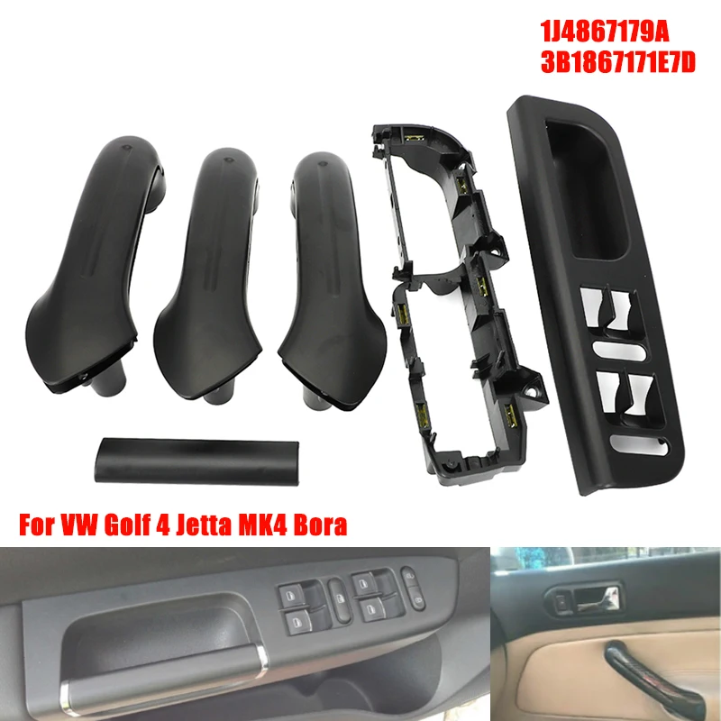 

Window Lift Button Control Panel Door Grab Handle Covers LHD for Volkswagen VW Golf 4 Jetta MK4 Bora 3B1867171E7D 1J4867179A