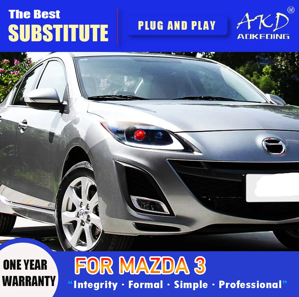 Фара AKD для Mazda 3 светодиодная фара 2011-2015 фары DRL указатель поворота дальний свет