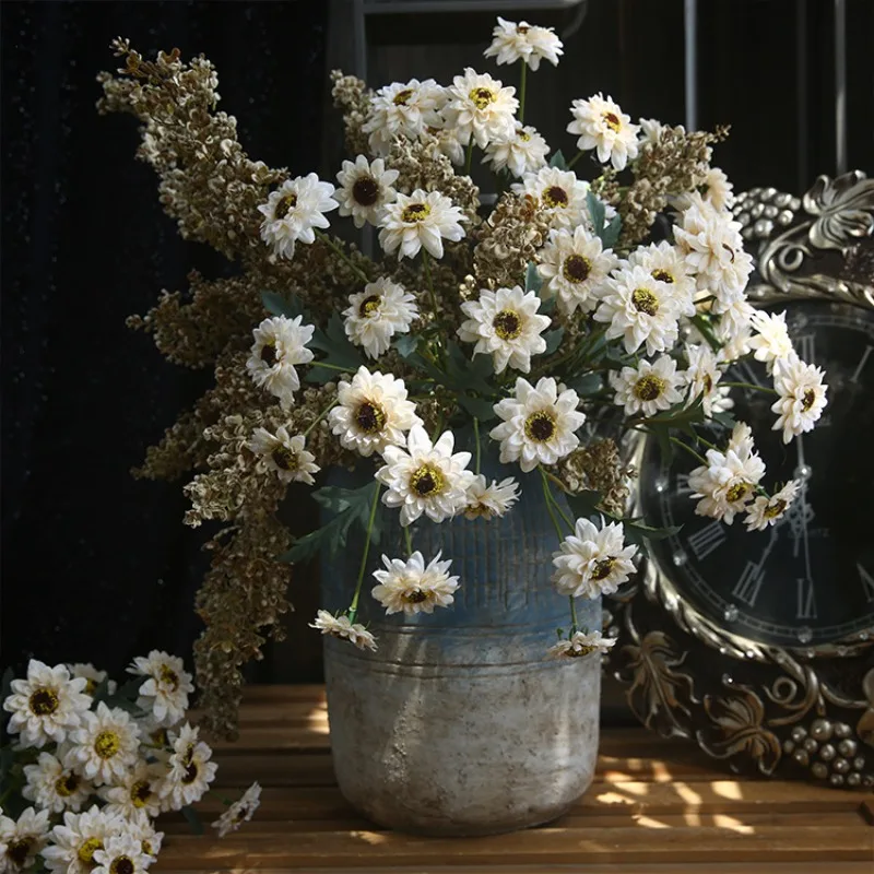 20 дюймов искусственные цветы американский одиночный подсолнух для дома отеля