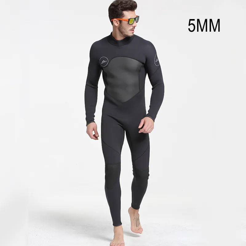 5MM Neoprene Long Sleeve Snorkeling UnderWater Hunting Spearfishing WetSuit Men Scuba Keep Warm Surfing Triathlon Diving Suit
