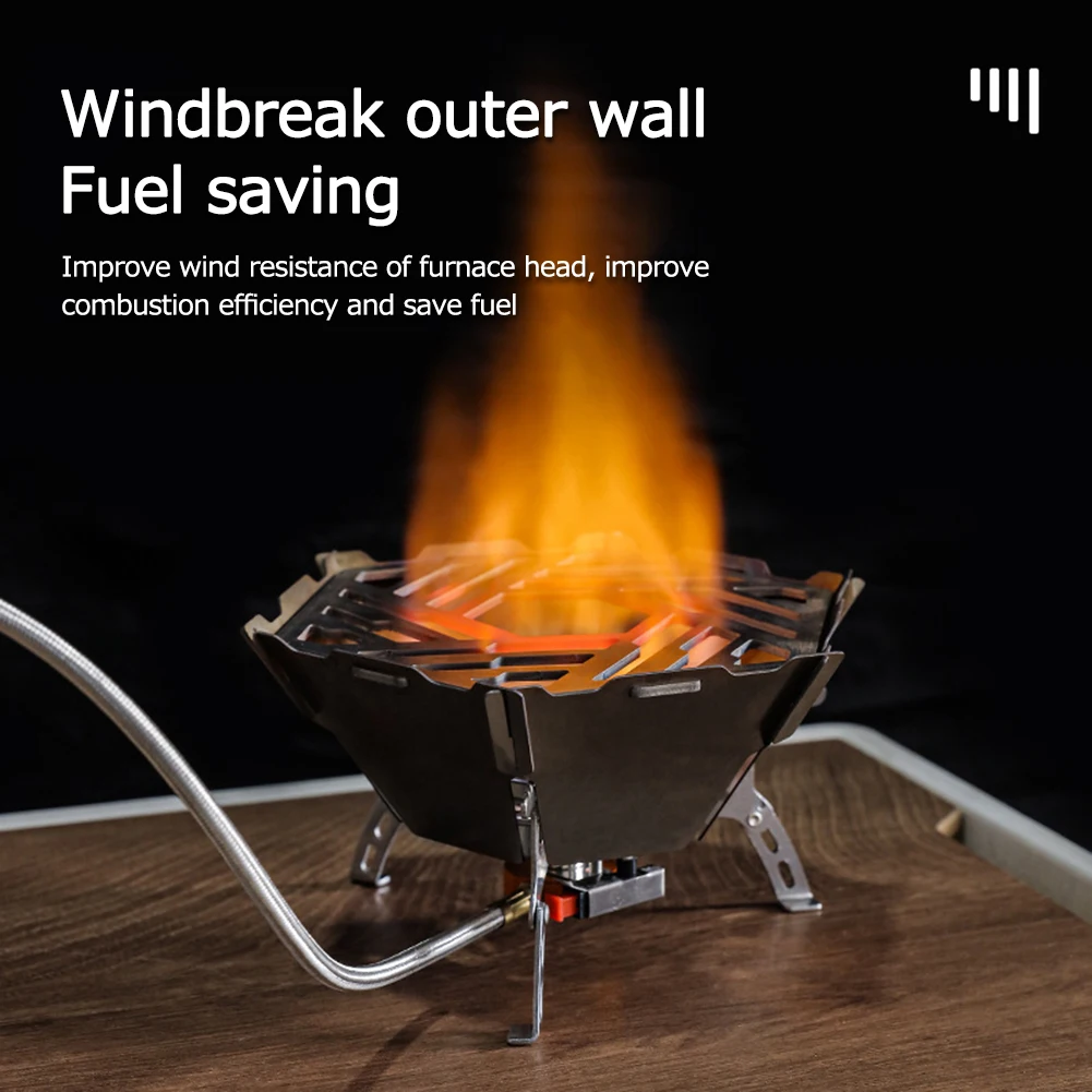 

Outdoor Gas Windproof Camping Stove Wind Shield Stainless Steel Removable Cooking Gas Tank Furnace Wind Shield