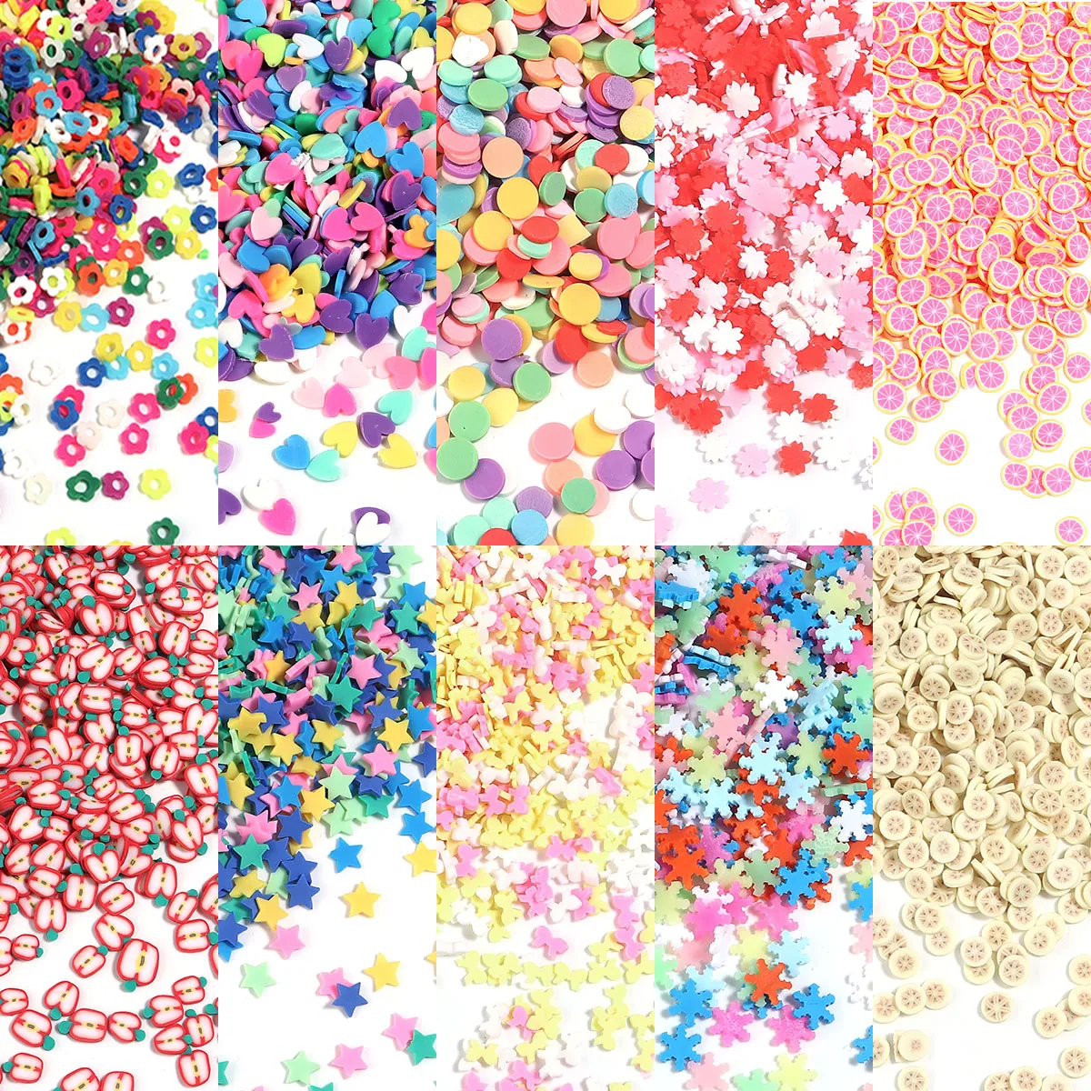 Цветные бусины из полимерной глины для изготовления ювелирных изделий 1000 шт