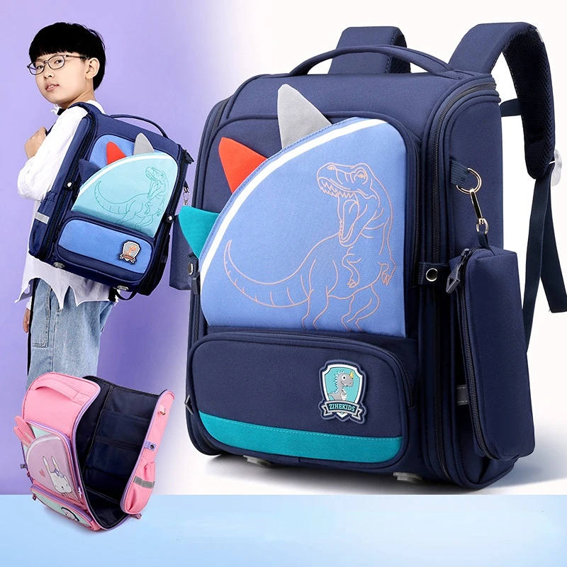 Rabbit Dinosaur Girl Boy Cartoon Large Capacity Backpacks New Cute Children Schoolbag for Primary School Students with Pen Bags