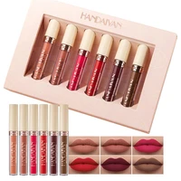 6 colorsset fashion lip gloss sets natural moisturize waterproof velvet liquid lipstick gift box exquisite lip makeup