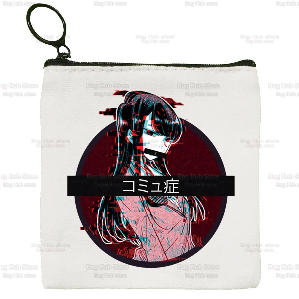 Komisan Shouko Komi San Excited Canvas Card Komi San Can't Communicate Coin Purse Female Cute Simple Coin Mini Zipper Bag