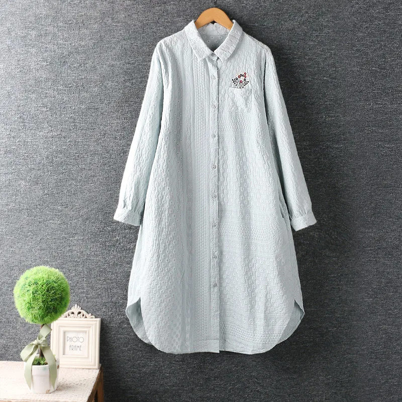 

Осенняя Новинка Женская одежда в японском стиле Новое платье средней длины с лацканами и длинными рукавами